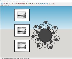 墙饰画装饰的sketchup模型