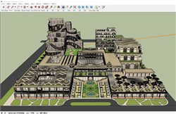 伊斯兰酒店建筑的sketchup模型