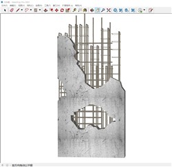 装饰破墙壁的sketchup模型