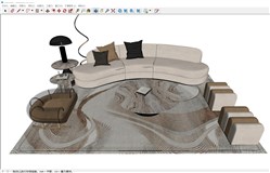 北欧沙发家具的sketchup模型