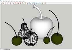 苹果装饰品的sketchup模型
