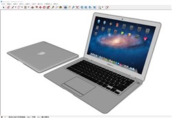 笔记本电脑的sketchup模型