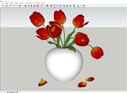 装饰花瓶的sketchup模型