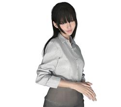 职业装女士人物模型 免费sketchup模型下载