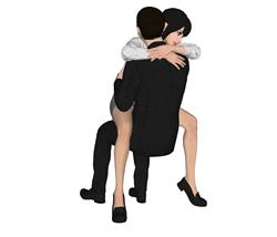情侣男女人物模型