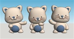 萌趣来袭！小猫主题手办玩偶模型展示