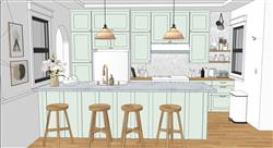SketchUp 厨房橱柜吧台模型推荐，打造理想厨房空间