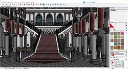 中世纪室内楼梯场景模型沉浸式体验复古奢华空间