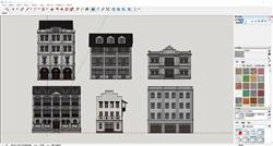 速览！Sketchup 民国骑楼建筑模型集合，多样风格重现旧时光风貌