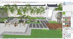 Sketchup演绎日式庭院风情，枯山水景观营造静谧禅意空间