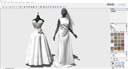 婚礼礼服模特模型，精致婚纱造型展现浪漫婚嫁风尚