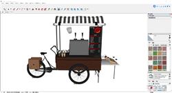 Sketchup打造网红商业餐车贩售车模型
