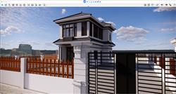 Sketchup打造东南亚风情独栋别墅模型