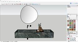 Sketchup现代简约洗手台模型展示