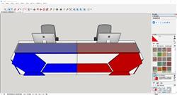 Sketchup构建时尚双人位前台接待台模型