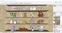 Sketchup展示可爱儿童玩具布娃娃模型