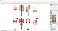 Sketchup呈现特色党建主题高杆灯模型