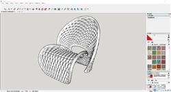 Sketchup呈现精致编织藤椅子模型