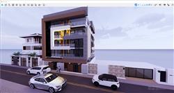 Sketchup展现现代风格沿街住宅建筑