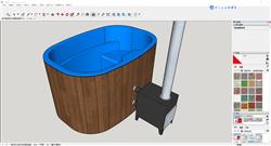 Sketchup呈现带加热功能浴桶浴缸模型