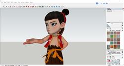 Sketchup塑造哪吒敖丙合体动漫角色 免费sketchup模型下载