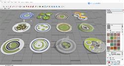 Sketchup呈现创意圆形树阵景观模型