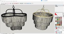 Sketchup时尚流苏吊灯双款造型呈现