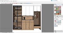 多功能组合收纳柜Sketchup设计展示