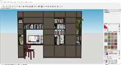 多功能书架书桌Sketchup模型展示