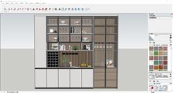 Sketchup打造现代简约风格餐边柜酒柜模型