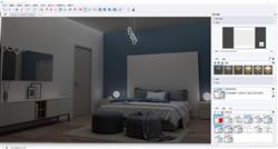 SketchUp呈现精致卧室与床铺设计模型
