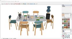 SketchUp童趣满满儿童玩具桌模型展示