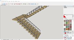 SketchUp实用木质楼梯设计模型呈现