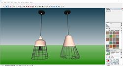 Sketchup呈现工业风吊灯3D创意模型