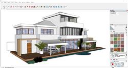 Sketchup展示现代风格精致别墅模型