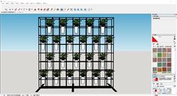 Sketchup铁艺绿植架3D模型展示