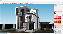 Sketchup现代简约独栋别墅3D模型