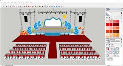 户外桁架舞台su下载 免费sketchup模型下载