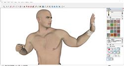拳击光头格斗人物sketchup模型库