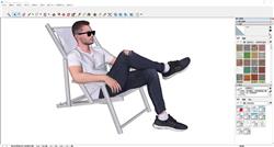 躺椅坐姿人物sketchup模型库