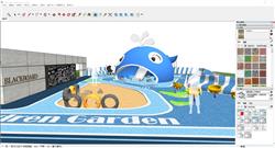儿童活动区游乐设施sketchup模型库