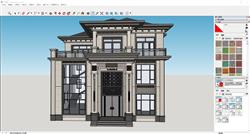 新中式独栋别墅sketchup模型库