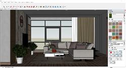 现代客厅空间sketchup模型库