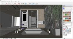 现代温泉馆澡堂sketchup模型库