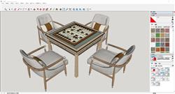 象棋棋盘桌sketchup模型库