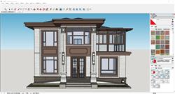 新中式独栋住宅别墅sketchup模型库