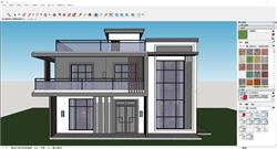 现代两层别墅住宅sketchup模型库