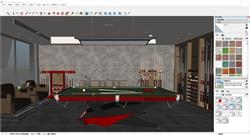 桌球台球室sketchup模型库