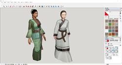 古装女人茶农sketchup模型库