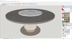 圆桌餐桌椅sketchup模型库